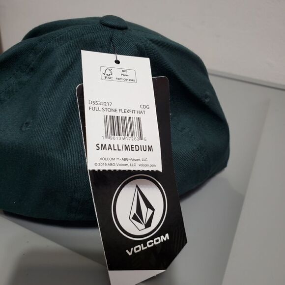 Volcom Mens Full Stone Cedar Green Flexfit Hat Clothing Apparel Snowboarding NWT - Picture 5 of 10